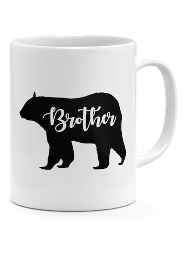 Bear Family mug Brother bear mug silhouette White ceramic mug 11oz Novelty coffee Mug Loud Universe