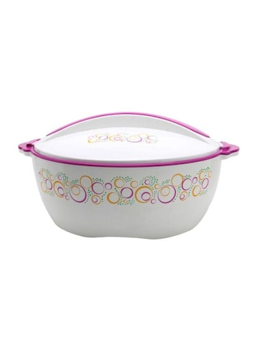 Premier 20 Liter Hotpot Casserole, For keeping food Warm up to 10 Hours, White/ Purple White with Pink 20Liters