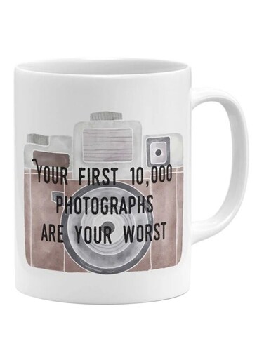 First 10,000 Photographs Printed Mug White/Brown/Black