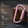 مشابك كارابين ذاتية القفل مقاس 3 بوصات، بتصميم صلب على شكل حرف D، قوية ومتينة تتحمل وزنًا يصل إلى 2698 رطلاً، خفيفة الوزن للغاية 1.09 أونصة، لون أسود (أسود، وردي)