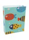 Small Photo Album for Kids, 100 Pockets Bookshelf Baby Picture Album, Slip-in Linen Cover Memory Book for Family, Wedding Anniversary Vacation Hardcover (Fish)