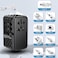 2500W Max Universal Travel Adapter with 2 USB-A and 2 USB-C Ports MpBlberri BLB-T112 (AUS/CN, EU, USA, UK) Compatible - Black
