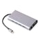 قاعدة توصيل 11 في 1 من النوع C إلى متعددة الوظائف مع 1 HDMI (أنثى)، 1 VGA (أنثى)، 1 RJ45، 1 USB 3.0، 3 USB 2.0، 1 Type-C(PD)، 1 TF/SD ومقبس مقاس 3.5 ملم، MpBlbberri BLB-OT560 - أسود ورمادي