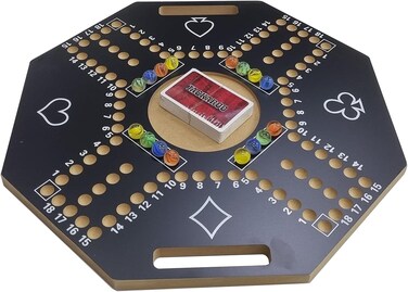 Jakaroo Hexagonal Wooden Board Game &ndash; 40x40cm Premium Strategy Game for 4 Players