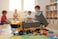 The Toys Home Licensed Scania P410 Dump Truck Toy With Led Lights, Friction Powered, Tipping Dump Bed Construction Vehicle, Yellow And Grey