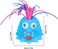 Novelty Funny Stress Relief Hair Pulling Screaming Monster Toy 1-Piece Random Color
