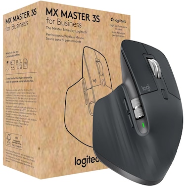 ماوس لوجيتك MX Master 3S (ماوس أعمال، قابل لإعادة الشحن، بلوتوث، لوجي بولت لاسلكي، جرافيت)