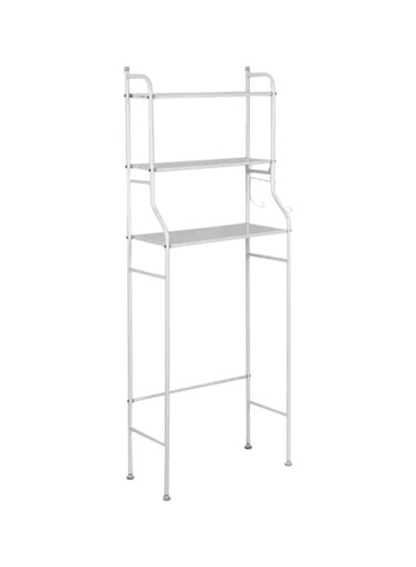 Bathroom Storage Rack White 58x24x164cm
