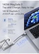 Mcdodo 2 in 1 USB C to USB C + MagSafe 3 Cable 240W/140W Fast Charging 2m CA-0140 Black, PD Data Cable for MacBook Laptop, High Speed Sync Durable Charger Cord