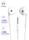 Mcdodo 3.5mm Wired Earphones with Mic – Stereo Headphones for Android Phone, Laptop, Tablet – White (HP-0543)
