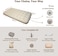 Travel Inflatable Bed with Built in pump Foldable Portable Air Bed with Carry Storage Bag for Home Camping, Beige Single