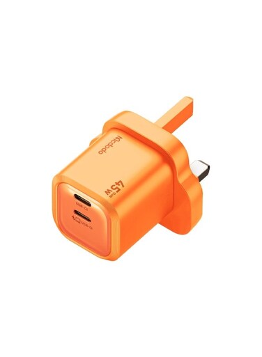 Mcdodo CH-0992 45W USB-C PD Mini GaN Charger UK Plug Orange Dual Type-C 2C Fast Charging Wall Adapter
