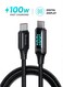 Mcdodo CA-1100 100W Type-C To Type-C Digital Display Charging Cable, 1.2M