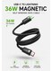 Mcdodo Magnetic Self Winding USB C to Lightning Cable 36W Fast Charging 1.2m CA-2010 Black, Tangle Free PD Data Cable, High Speed Sync Charger