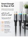 Mcdodo USB C to USB C Cable 100W Fast Charging 1.2m CA-2040 Black, Auto Power off PD Data Cable, High Speed Sync, Durable Charger Cord for Laptops and Tablets