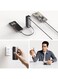 Mcdodo 3-in-1 Power Bank with Built-in Cable, 10000mAh, 30W PD Fast Charging, Travel Charger Adapter, UK/US/EU Plugs, 150+ Countries, LED Display, Black, MC-3181