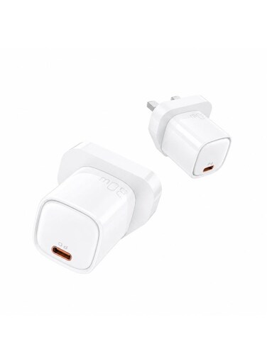 Mcdodo 20W USB-C Fast Charger, UK Plug, Designed for iPhone, With USB-C Cable 1m, Compact, White, CH-4017