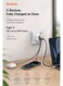 Mcdodo CH-4092 67W GaN Charger UK Plug 1C+1A with Digital Display Built-in 65cm Retractable USB-C Cable White Fast Charging Wall Adapter