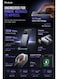 McDodo Magnetic Wireless Power Bank, Metal Ultra-Thin 10mm, 5000mAh, 15W Wireless + 20W USB-C Fast Charging, N52 Magnets, Airline Approved, Black, MC-4641