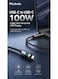 100W USB-C to USB-C Charging Cable with Horizontal LED Display 4ft Nylon Braided USBC to C Fast Charging Cable Fit for iPhone 16 15 Pro ProMax Plus,Galaxy S23/S22+Ultra, iPad, MacBook