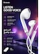 Mcdodo Type-C Wired Earphones Element Series with Mic – USB-C Stereo Headphones for Android Phone, Tablet, Laptop – White (HP-6071)