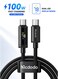 Mcdodo USB C to USB C Cable 100W Fast Charging 1.2m CA-8000 Black, Dual LED Display PD Data Cable, High Speed Sync, Durable Charger Cord