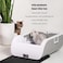 Automatic Litter Box, Self Cleaning Litter Box, Automatic Large Cat Litter Tray with Hood, APP Control Robot Cat Litter Box with Litter Tray Liners, Superior Odor Control Smart Cats Toilet,White