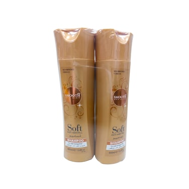 Feah Smooth Gold Shampoo Twin Pack   400ml x 2