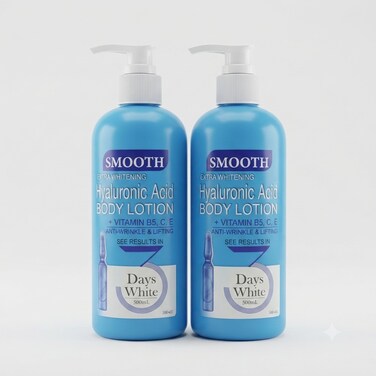 Feah Smooth Hyaluronic Acid Body Lotion Twin Pack   500ml + 500ml