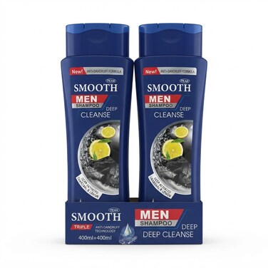 Feah Smooth Deep Cleanse Shampoo Twin Pack   400ml + 400ml