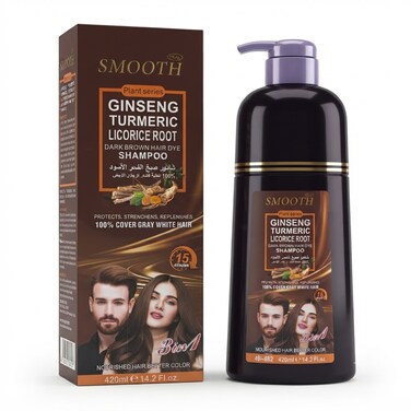 Feah Smooth Dark Brown Hair Shampoo   Hair Care Formula   420ml