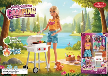 Anlily doll barbecue set
