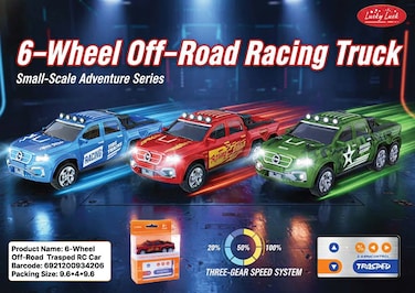 6‑Wheel Off‑Road  Trasped RC Car