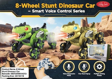 8 Wheel Stunt Dinosaur Car