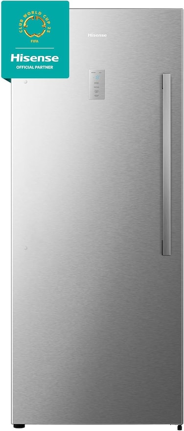 Hisense Single Door Upright Freezer 509 Gross/380 Net Capacity, Inverter, no frost, Silver- FV3N509NAI Silver