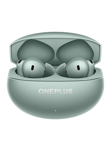 سماعات ون بلس بودز 4 TWS بميزة إلغاء الضوضاء النشط (ANC) في الوقت الفعلي حتى 55 ديسيبل، وضع التكيّف، محركات مزدوجة مع محولات رقمية مزدوجة (DACs)، تشغيل موسيقى يصل حتى 45 ساعة، أخضر زين - إصدار دولي