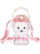 ChicAbode Kawaii Bear Water Bottle with Straw and Strap, Cute Water Bottles for Kids, Portable Leakproof BPA-free Drinking Cups for Girls Women Sports Camping Picnic Hiking Travel (Pink)