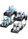 Sulfar 2 Pack Under Sink Organizers and Storage Pull Out Sliding Drawer, 2 Tier Multi-Purpose Kitchen Under The Sink Organizer Under Bathroom Sink Shelf Storage Rack for Countertop Laundry -Black