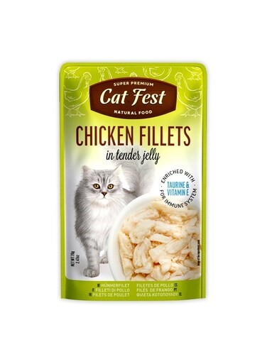 Cat Fest Chicken Fillets In Tender Jelly For Cats - 70g