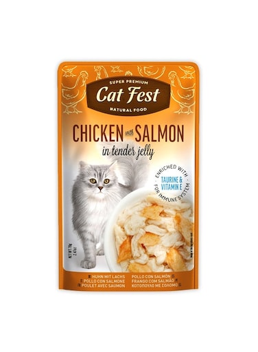 Cat Fest Chicken With Salmon In Tender Jelly For Cats - 70g