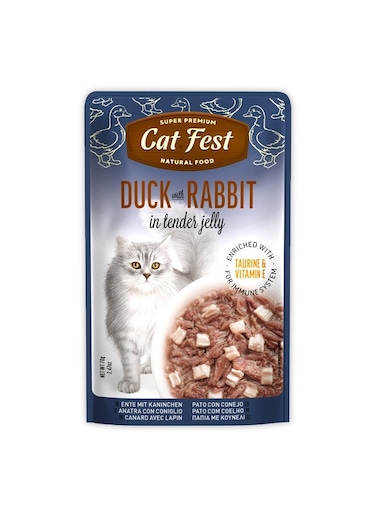 Cat Fest Duck With Rabbit In Tender Jelly For Cats - 70g