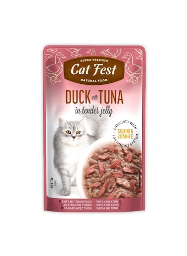Cat Fest Duck With Tuna In Tender Jelly For Cats - 70g