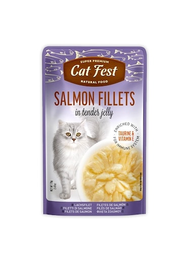 Cat Fest Salmon Fillets In Tender Jelly For Cats - 70g