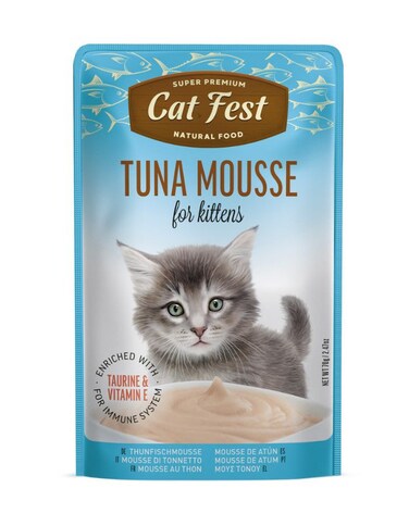 Cat Fest Tuna Mousse for Kittens 70g x 12 Pouches &ndash; Premium Wet Kitten Food