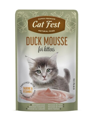 Cat Fest Duck Mousse for Kittens 70g x 12 &ndash; Wet Kitten Food