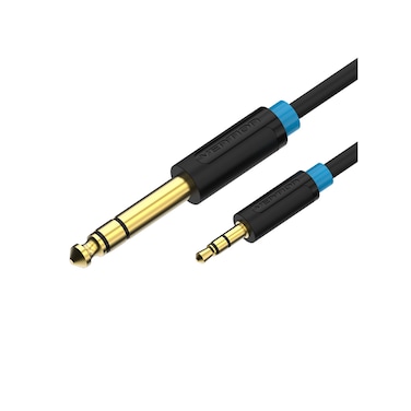 VENTION 6.5mm Male to 3.5mm Male Audio Cable 1.5M Black Model # BABBG