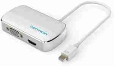 VENTION MINI DP to HDMI/VGA Converter 0.15M White Model # HBBWB