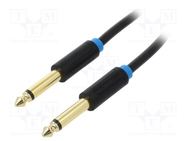 VENTION 6.5mm Male to Male Audio Cable 0.5M Black Model # BAABD