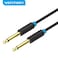 VENTION 6.5mm Male to Male Audio Cable 3M Black Model # BAABI