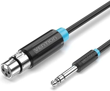 VENTION 6.5mm Male to XLR Female Audio Cable 15M Black Model # BBEBN